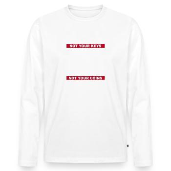 NYK NYC - Männer Premium Bio Langarmshirt - Weiß - Vorne - Nico (187cm)