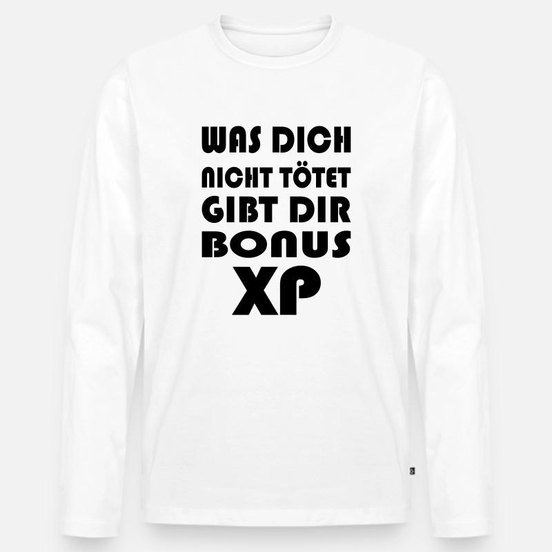 Bonus XP - Männer Premium Bio Langarmshirt - Weiß
