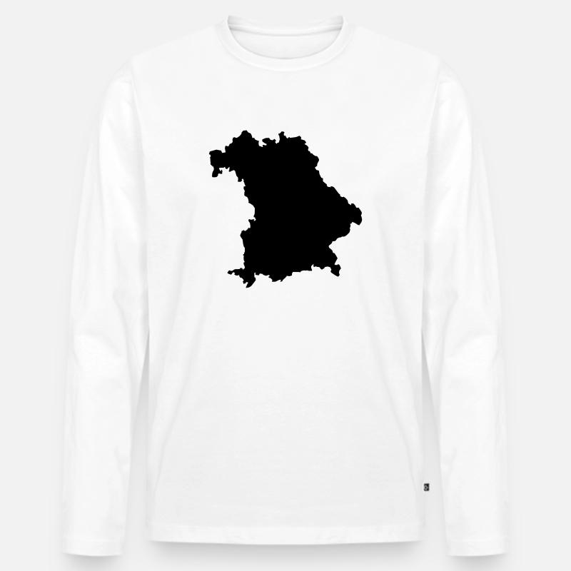 Bayern - Männer Premium Bio Langarmshirt - Weiß