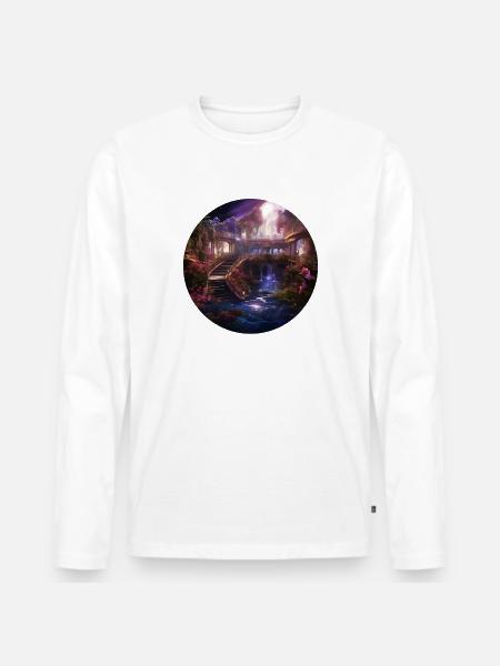 Enchanted Astral Starharbor - Men's Premium Organic Long Sleeve Shirt - white