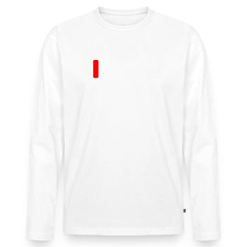 Kiné a besoin de pression t-shirt masseur humour - T-shirt manches longues Premium bio Homme - blanc - Devant - Nico (187cm)