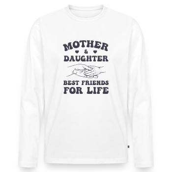 Mère et fille meilleures amies pour la vie - T-shirt manches longues Premium bio Homme - blanc - Devant - Nico (187cm)