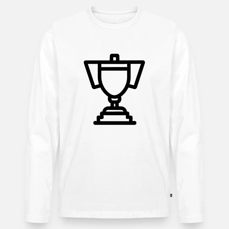 Trophäe - Männer Premium Bio Langarmshirt - Weiß