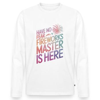 Pyrotechniker Feuerwerk Pyrotechnik - Männer Premium Bio Langarmshirt - Weiß - Vorne - Nico (187cm)