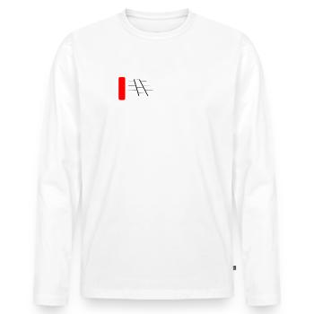 Parqueteur a besoin de pression t-shirt bière - T-shirt manches longues Premium bio Homme - blanc - Devant - Nico (187cm)