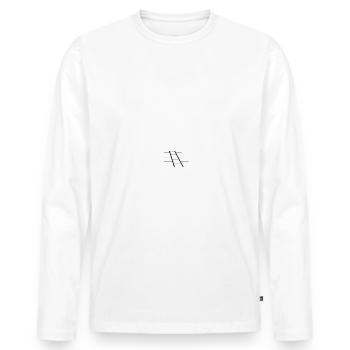 Être un parqueteur tatoué t-shirt métier - T-shirt manches longues Premium bio Homme - blanc - Devant - Nico (187cm)