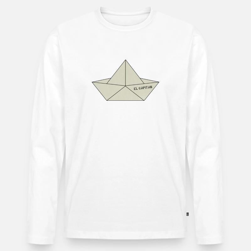 El Capitan - Männer Premium Bio Langarmshirt - Weiß