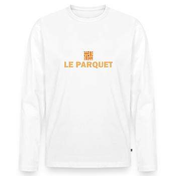 Ma thérapie le parquet et la cuisine t-shirt - T-shirt manches longues Premium bio Homme - blanc - Devant - Nico (187cm)