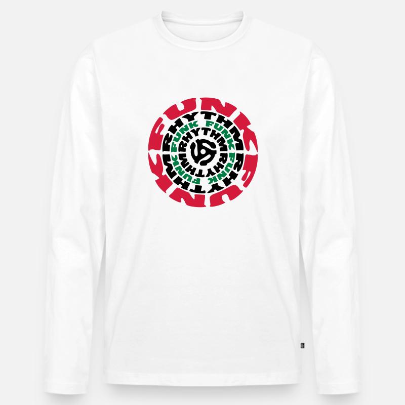 Funk Rhythmus Funk Funk Rhythmus - Männer Premium Bio Langarmshirt - Weiß