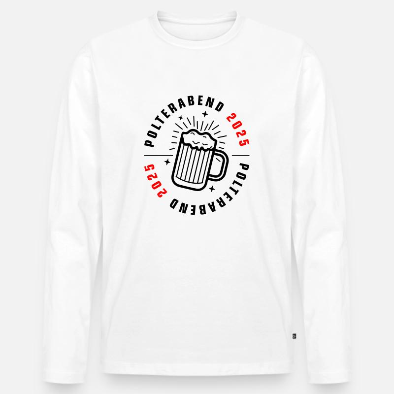 Polterabend 2025 - Männer Premium Bio Langarmshirt - Weiß