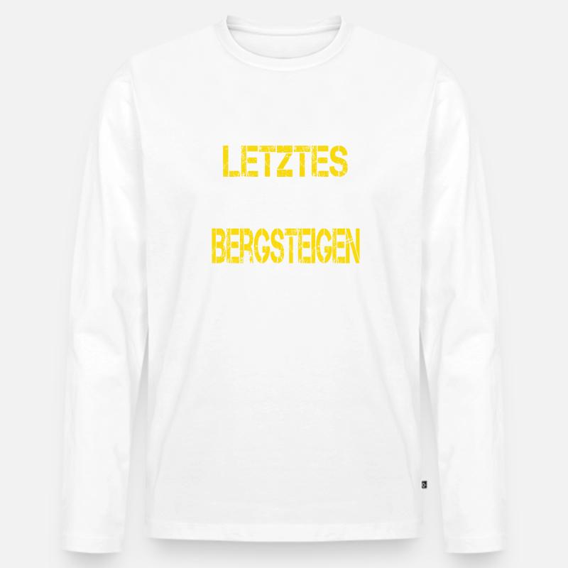 Bergsteigen - Männer Premium Bio Langarmshirt - Weiß