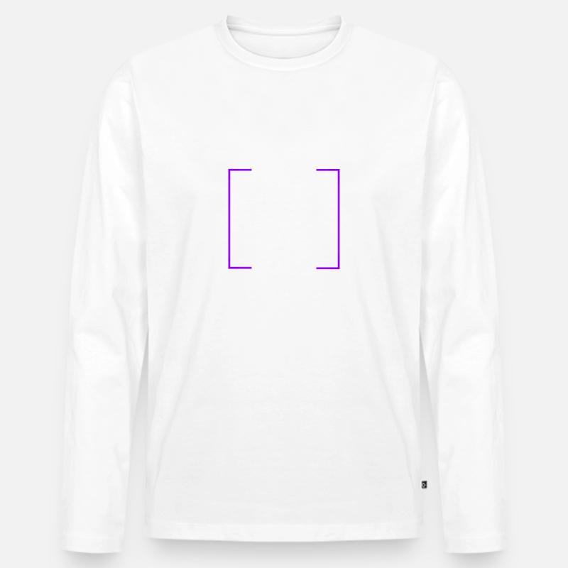 Buchstabe "E" - Männer Premium Bio Langarmshirt - Weiß