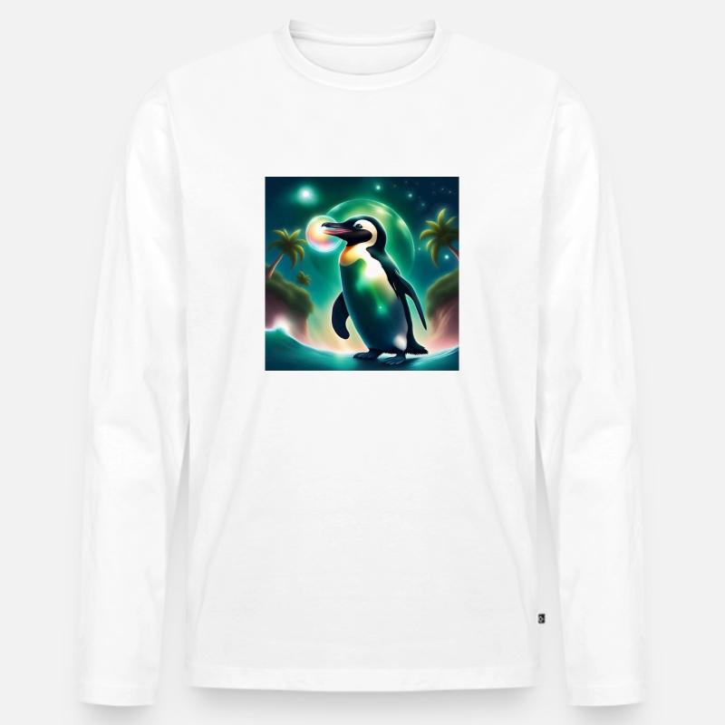 Hulafus 🧊🧊🧊 - Männer Premium Bio Langarmshirt - Weiß