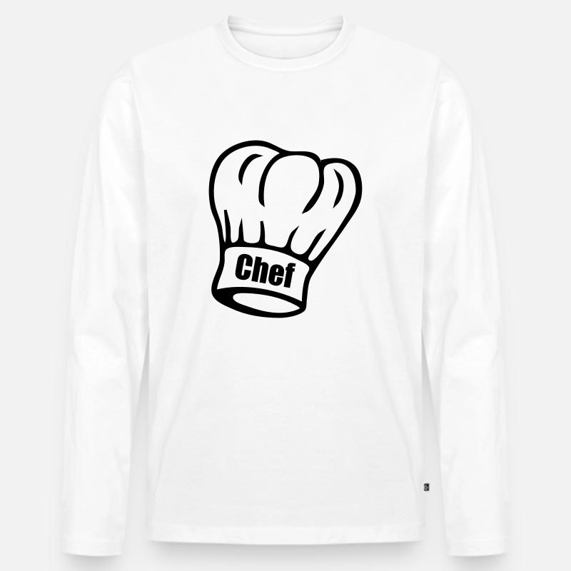 Chef - Männer Premium Bio Langarmshirt - Weiß