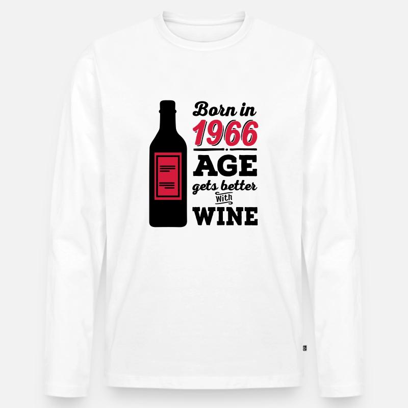 1966 - Männer Premium Bio Langarmshirt - Weiß