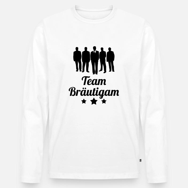 team_braeutigam_v1 - Männer Premium Bio Langarmshirt - Weiß