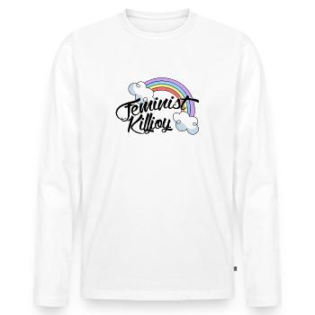 Feminist Killjoy - Men's Premium Organic Long Sleeve Shirt - white - Front - Nico (187cm)