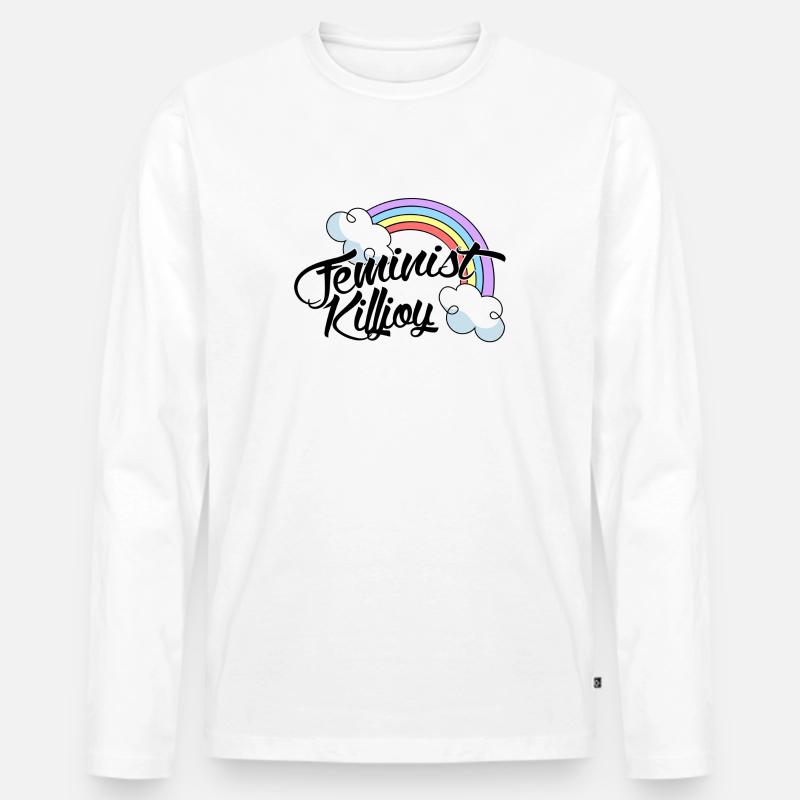 Feministischer Killjoy - Männer Premium Bio Langarmshirt - Weiß