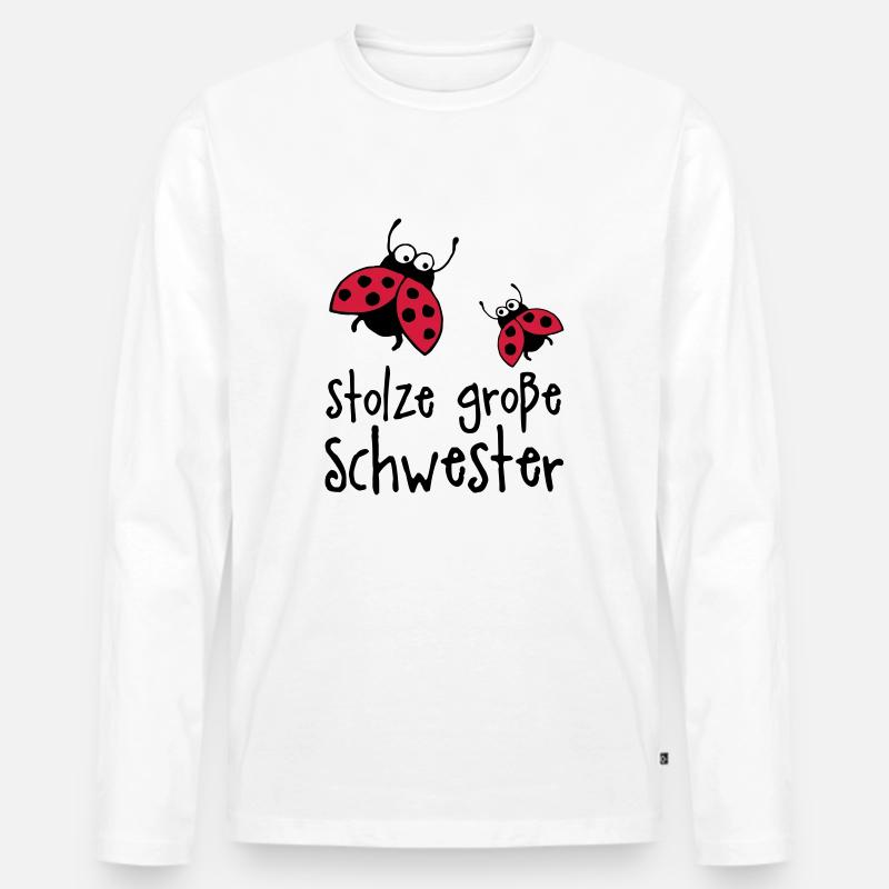 stolze_grosse_schwester_a_2c - Männer Premium Bio Langarmshirt - Weiß