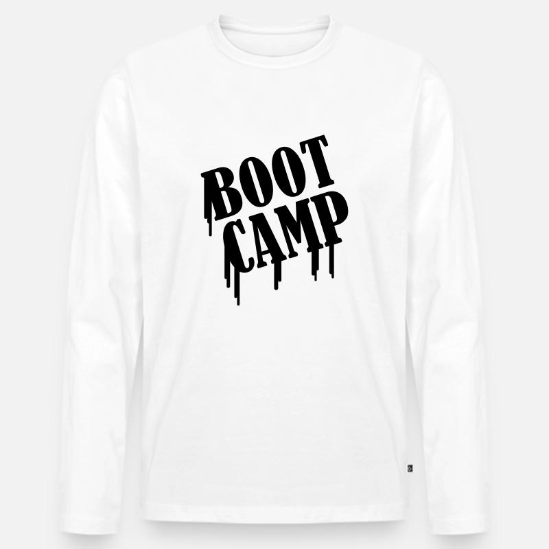boot_camp - Männer Premium Bio Langarmshirt - Weiß