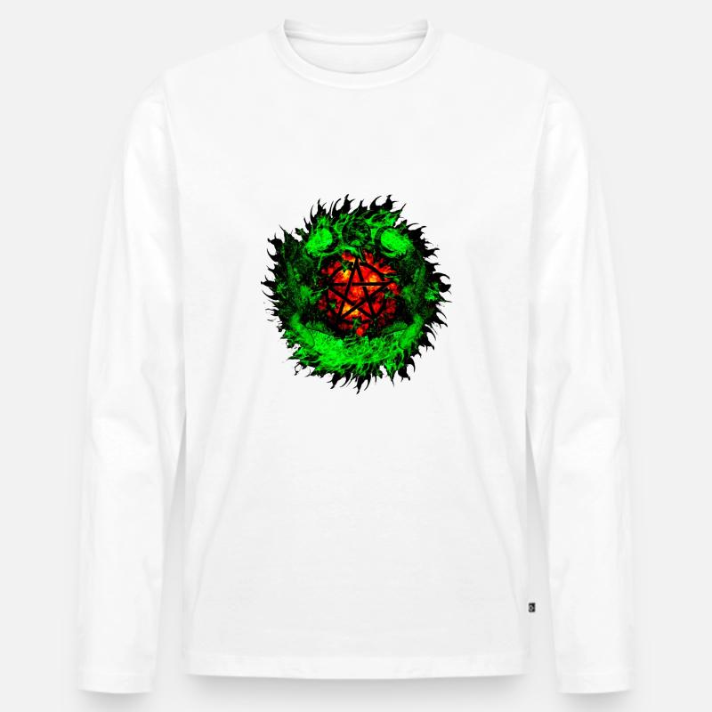 wicca - Männer Premium Bio Langarmshirt - Weiß