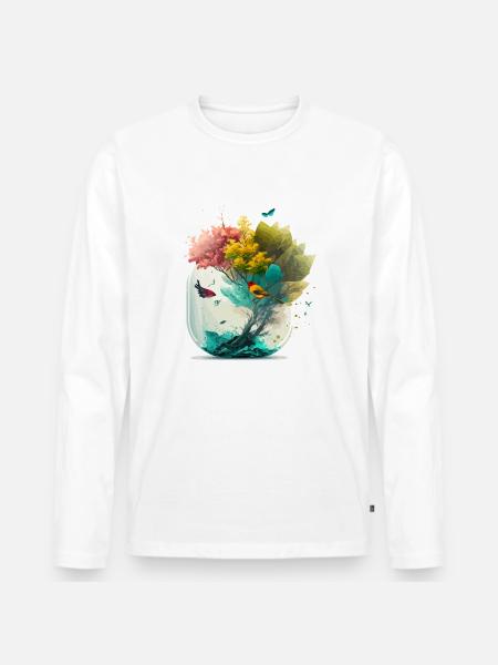 The miniature forest - Men's Premium Organic Long Sleeve Shirt - white