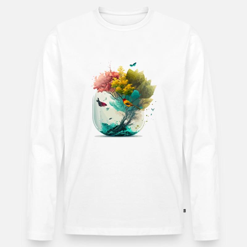 The miniature forest - Men's Premium Organic Long Sleeve Shirt - white