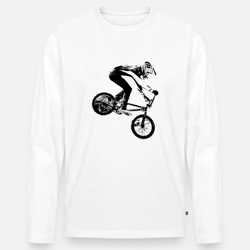 BMX (BMX) - Männer Premium Bio Langarmshirt - Weiß