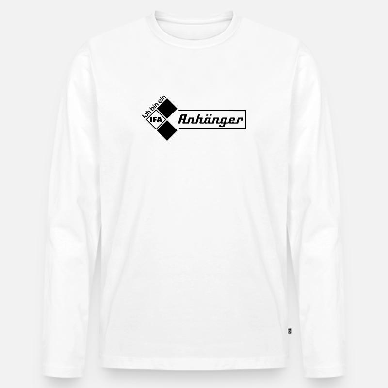 Ich bin ein IFA Anhänger - Männer Premium Bio Langarmshirt - Weiß