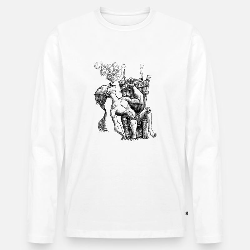 highthrone - Männer Premium Bio Langarmshirt - Weiß