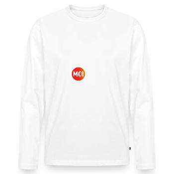 C'est un match ! T-shirt chasse homme passion - T-shirt manches longues Premium bio Homme - blanc - Devant - Nico (187cm)