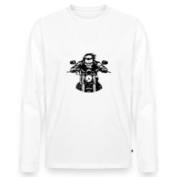 55. Geburtstag Going full throttle since 08/1969 - Men's Premium Organic Long Sleeve Shirt - white - Front - Nico (187cm)