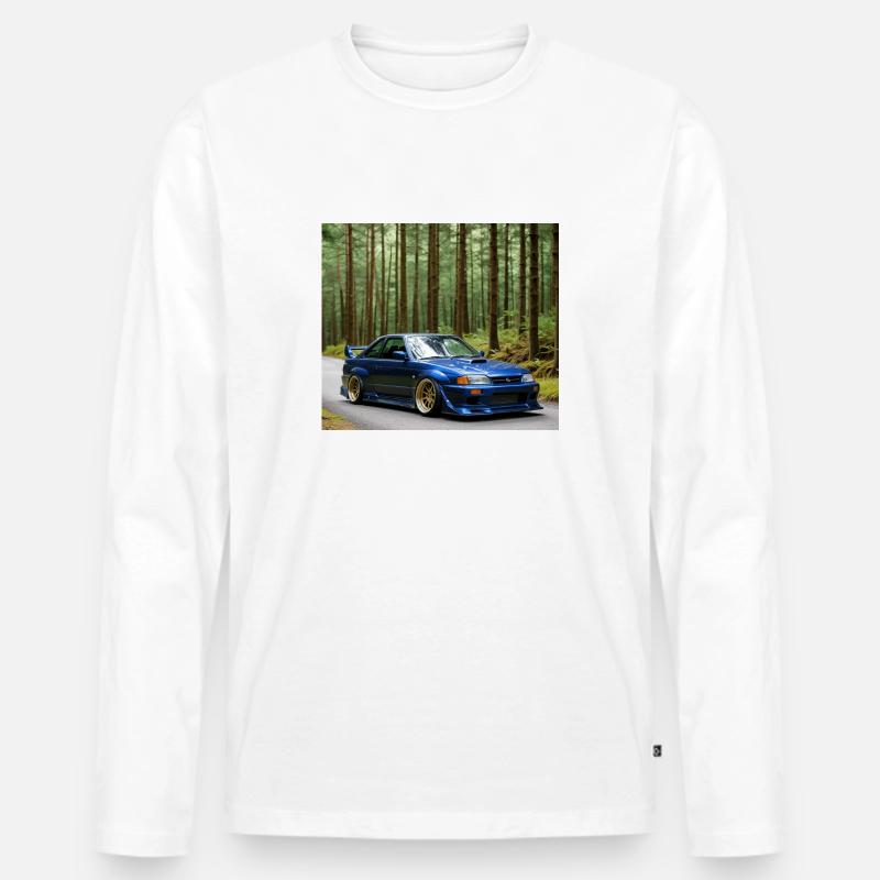 JDM auto - Männer Premium Bio Langarmshirt - Weiß