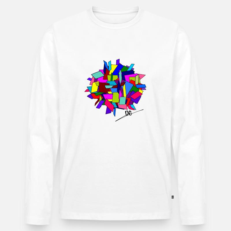 Fragmente - Männer Premium Bio Langarmshirt - Weiß