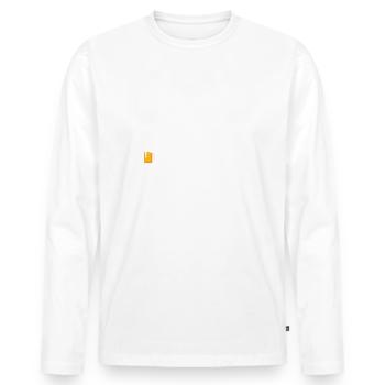Tout kiné mérite sa bière t-shirt homme - T-shirt manches longues Premium bio Homme - blanc - Devant - Nico (187cm)