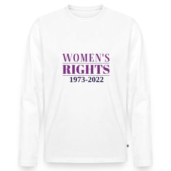 Frauenrechte 1973 - 2022 - Männer Premium Bio Langarmshirt - Weiß - Vorne - Nico (187cm)