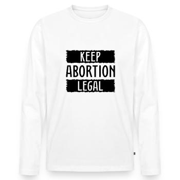 Keep Abortion Legal - Men's Premium Organic Long Sleeve Shirt - white - Front - Nico (187cm)