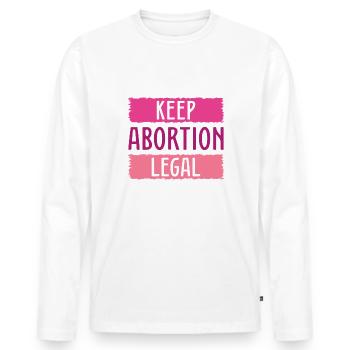 Keep Abortion Legal - Men's Premium Organic Long Sleeve Shirt - white - Front - Nico (187cm)