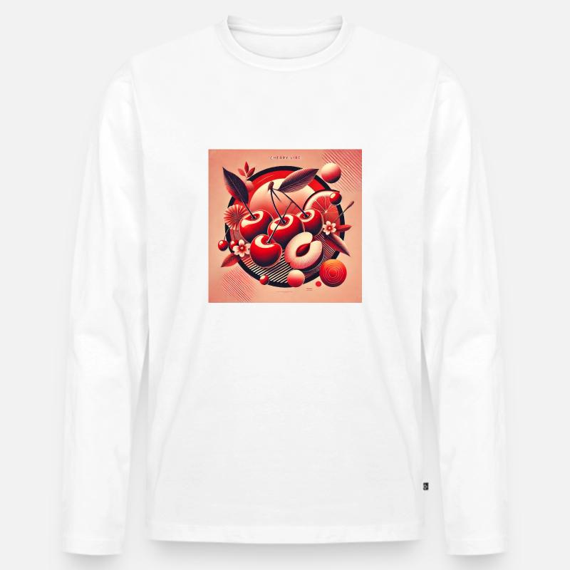 Cherry Vibe - Leidenschaft in Rot - Männer Premium Bio Langarmshirt - undefined