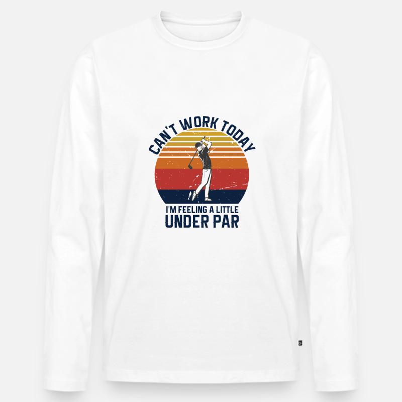 Golf Geschenk Witz Golfspieler Golfer - Männer Premium Bio Langarmshirt - Weiß