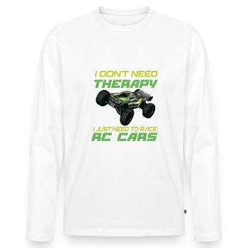 RC Auto Hobby Spruch Ferngestuertes Auto - Männer Premium Bio Langarmshirt - Weiß - Vorne - Nico (187cm)