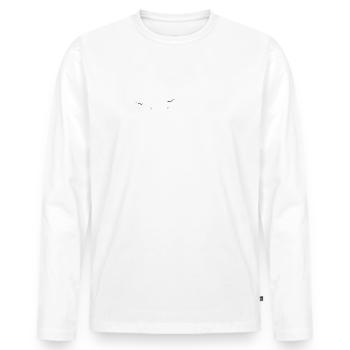 Fou des vaches t-shirt agriculteur homme - T-shirt manches longues Premium bio Homme - blanc - Devant - Nico (187cm)