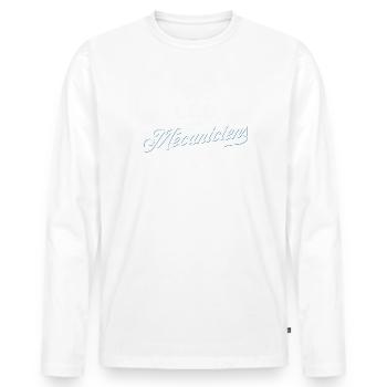 Les mécaniciens le font mieux sous le capot - T-shirt manches longues Premium bio Homme - blanc - Devant - Nico (187cm)