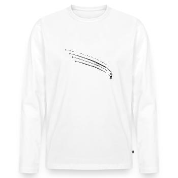 Flugzeuge - Männer Premium Bio Langarmshirt - Weiß - Vorne - Nico (187cm)