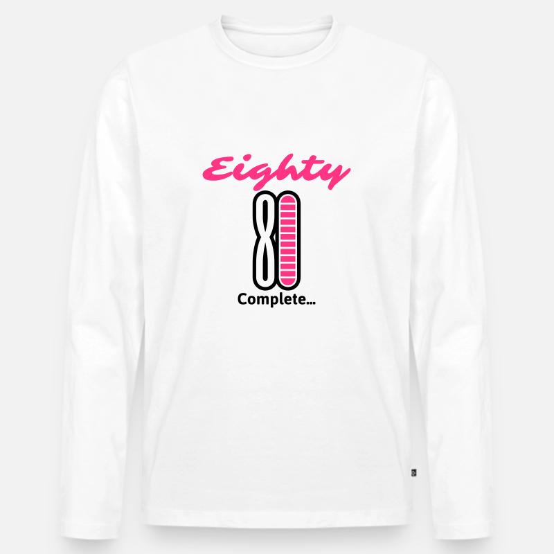 Eighty Complete... - Männer Premium Bio Langarmshirt - Weiß