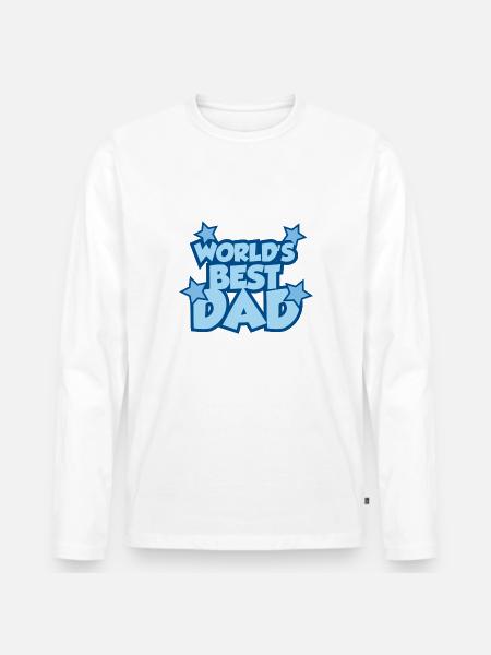 World's Best Dad - Men's Premium Organic Long Sleeve Shirt - white