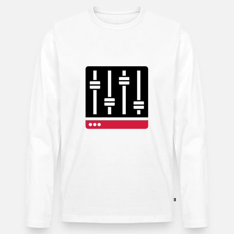 Equalizer Mischpult Geschenk - Männer Premium Bio Langarmshirt - Weiß