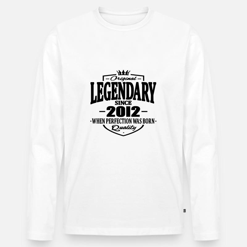 Legendär seit 2012 - Männer Premium Bio Langarmshirt - Weiß