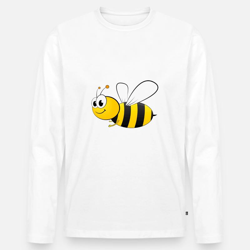 fleißiges Bienchen - Männer Premium Bio Langarmshirt - Weiß