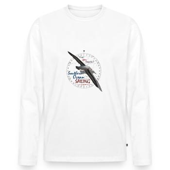 southern ocean sailing - Men's Premium Organic Long Sleeve Shirt - white - Front - Nico (187cm)